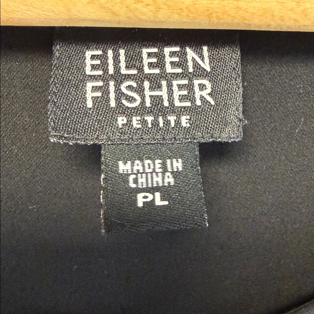 Eileen Fisher Petite PL Black Sleeveless Maxi Dress Minimalist - Picture 3 of 5